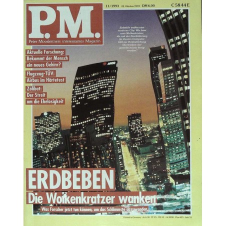 P.M. Ausgabe November 11/1993 - Erdbeben