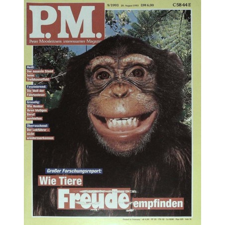 P.M. Ausgabe September 9/1993 - Wie die Tiere Freude empfinden