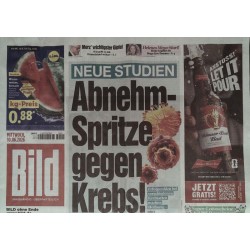 Bildzeitung Mittwoch, 10 Juni 2026 - Abnehm-Spritze gegen Krebs