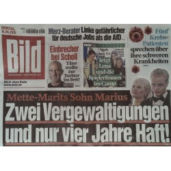 Bildzeitung Dienstag, 16 Juni 2026 - Marius nur 4 Jahre Haft!
