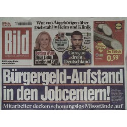 Bildzeitung Samstag, 13 Juni 2026 - Bürgergeld-Aufstand