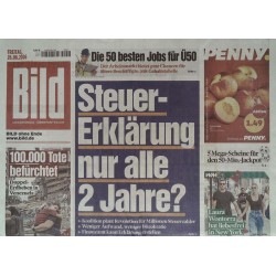 Bildzeitung Freitag, 26 Juni 2026 - Steuer-Erklärung alle 2 Jahre?