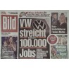 Bildzeitung Samstag, 27 Juni 2026 - VW streicht 100.000 Jobs