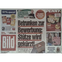 Bildzeitung Montag, 29 Juni 2026 - Betrunken zur Bewerbung