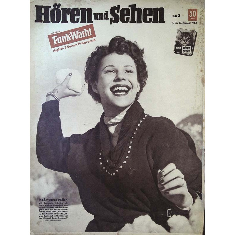 Hören & Sehen Nr.2 / 11 bis 17 Januar 1953 - Jeanette Schultze