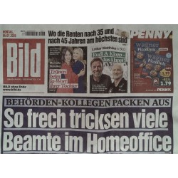 Bildzeitung Montag, 6 Juli 2026 - Beamte tricksen bei Homeoffice