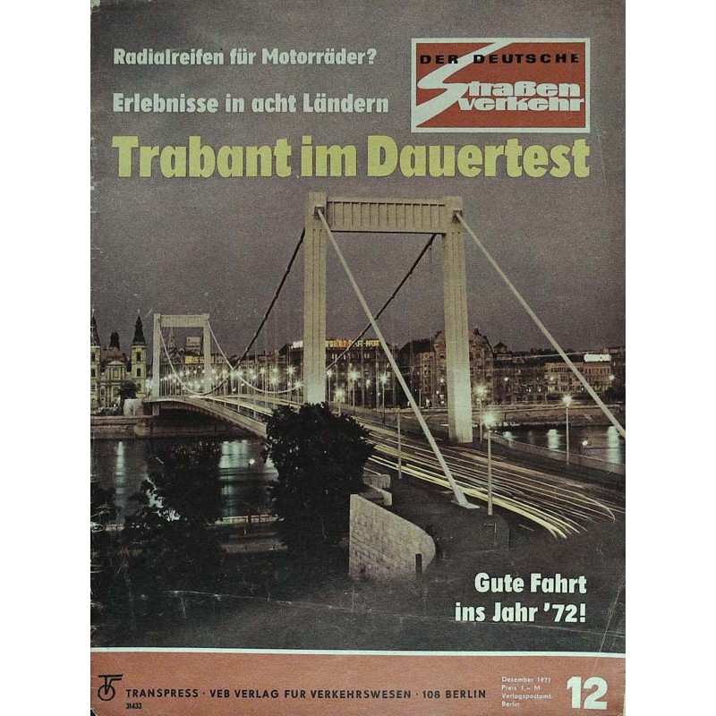 Der deutsche Straßenverkehr / Dezember 1971 - Trabant im Dauertest