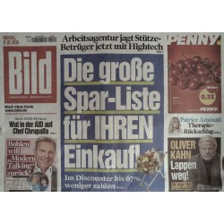 Bildzeitung Freitag, 17 Juli 2026 - Die große Spar-Liste