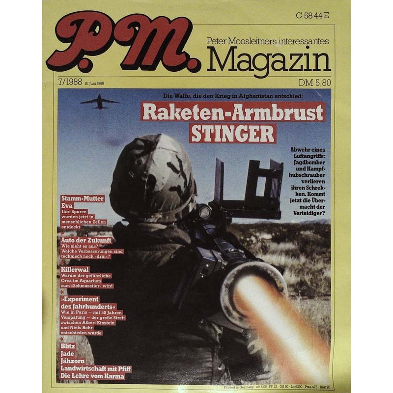 P.M. Ausgabe Juli 671988 - Raketen Armbrust Stinger