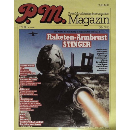 P.M. Ausgabe Juli 671988 - Raketen Armbrust Stinger