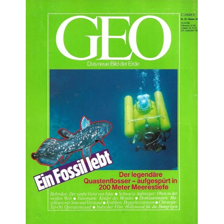 Geo Nr. 10 / Oktober 1987 - Ein Fossil lebt