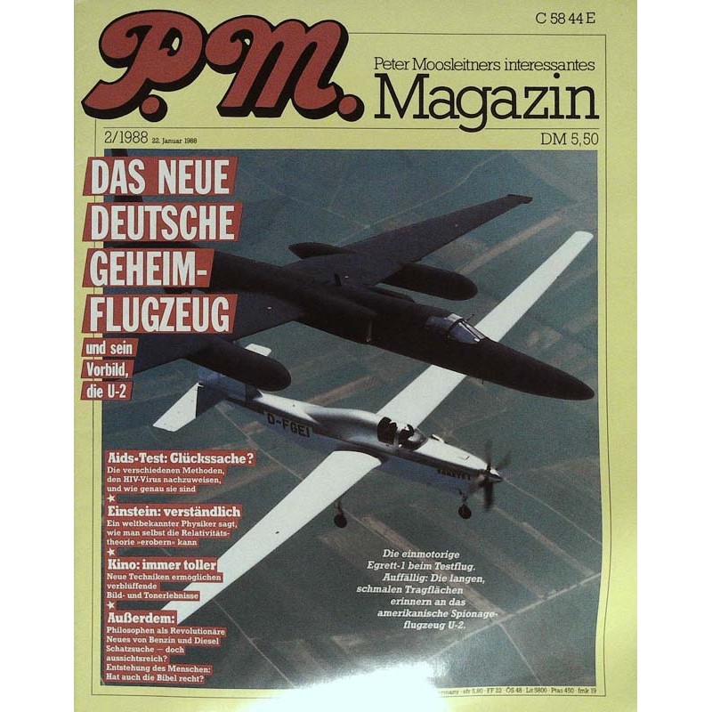 P.M. Ausgabe Februar 2/1988 - Geheim Flugzeug