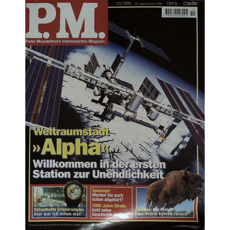 P.M. Ausgabe Oktober 10/1996 - Weltraumstadt Alpha