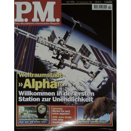 P.M. Ausgabe Oktober 10/1996 - Weltraumstadt Alpha