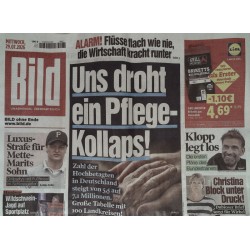 Bildzeitung Mittwoch, 29 Juli 2026 - Pflege-Kollaps!