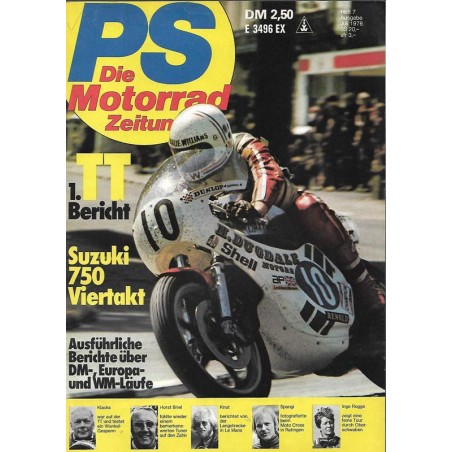 PS Die Motorrad Zeitung Heft 7 - Juli 1976 - Suzuki 750 Viertakt