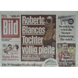 Bildzeitung Dienstag, 11 August 2026 - Patricia Blanco ist pleite