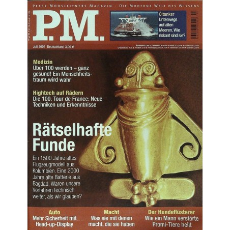 P.M. Ausgabe Juli 2003 - Rätselhafte Funde