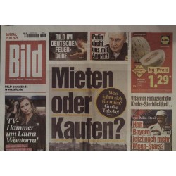Bildzeitung Samstag, 15 August 2026 - Mieten oder Kaufen?