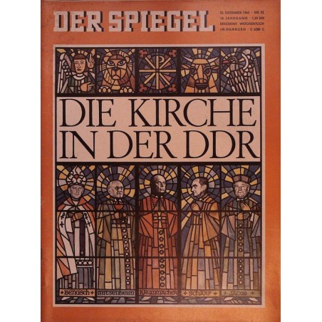 Der Spiegel Nr.52 / 23 Dezember 1964 - Die Kirche in der DDR