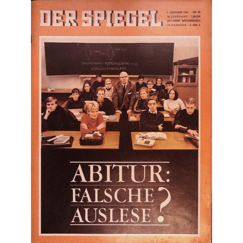 Der Spiegel Nr.50 / 9 Dezember 1964 - Abitur, falsche Auslese?