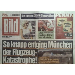 Bildzeitung Montag, 17 August 2026 - Flugzeug Katastrophe