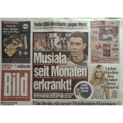 Bildzeitung Donnerstag, 20 August 2026 - Musiala erkrankt!