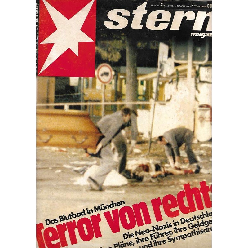 stern Heft Nr.41 / 2 Oktober 1980 - Terror von rechts