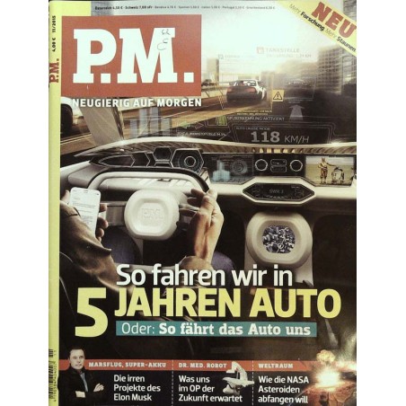 P.M. Ausgabe November 11/2015 - So fahren wir in 5 Jahren Auto