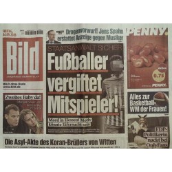 Bildzeitung Freitag, 4 September 2026 - Mitspieler vergiftet