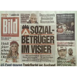 Bildzeitung Donnerstag, 17 September 2026 - Sozial-Betrüger