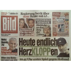 Bildzeitung Donnerstag, 24 September 2026 - Heute Klopp!