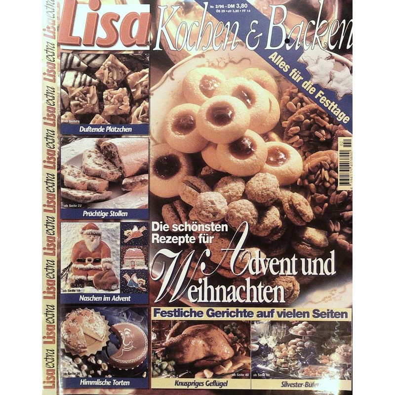 Lisa Heft Kochen & Backen Nr. 2/1996 - Advent & Weihnachten