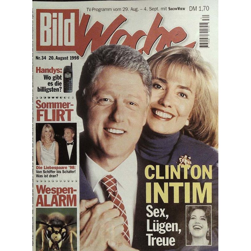 Bildwoche Nr.34 - 20 August 1998 - Clinton intim