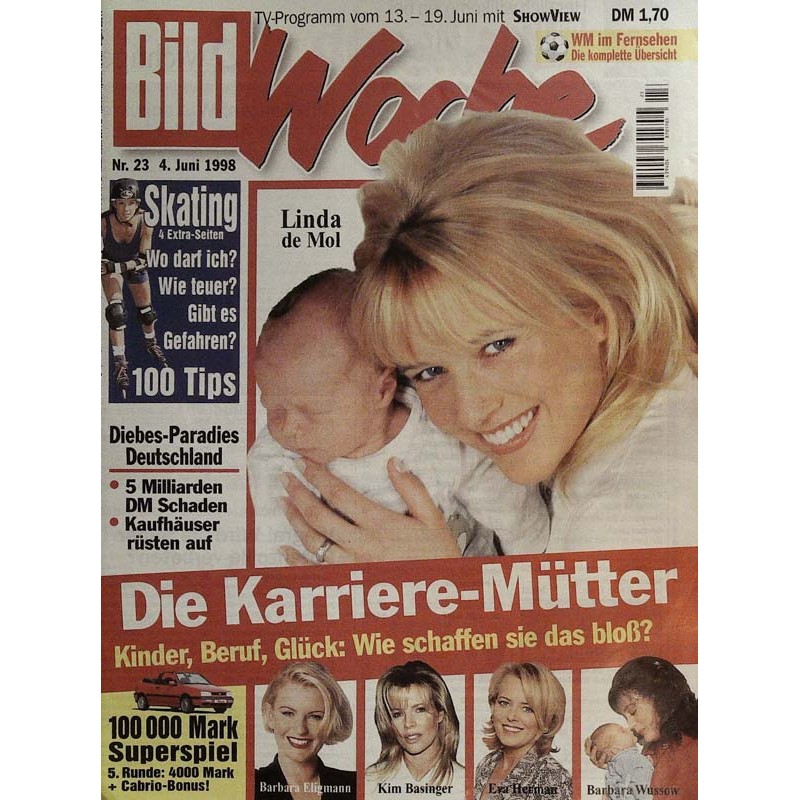 Bildwoche Nr.23 - 4 Juni 1998 - Linda de Mol