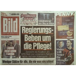 Bildzeitung Montag, 28 September 2026 - Regierungs-Beben