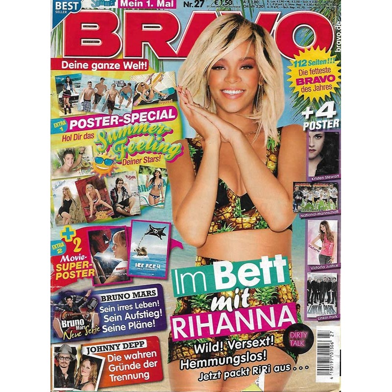 BRAVO Nr.27 / 27 Juni 2012 - Im Bett mit Rihanna