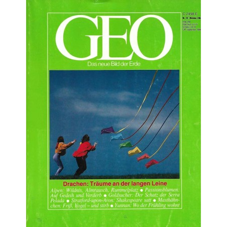 Geo Nr. 10 / Oktober 1984 - Drachen: Träume an der langen Leine