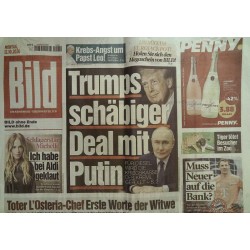 Bildzeitung Montag, 12 Oktober 2026 - Trumps Deal mit Putin