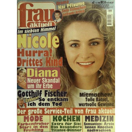 frau aktuell Nr.8 / 11 Februar 1998 - Nicole drittes Kind
