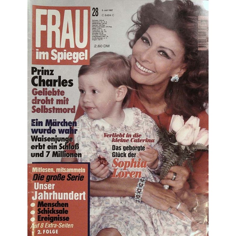 Frau im Spiegel Nr. 28 / 3 Juli 1997 - Sophia Loren