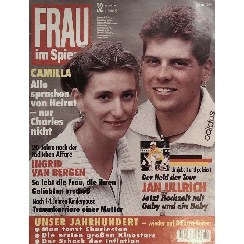 Frau im Spiegel Nr. 32 / 31 Juli 1997 - Jan Ullrich und Gaby