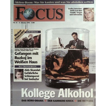 Focus Nr. 41 / 11 Oktober 1993 - Kollege Alkohol