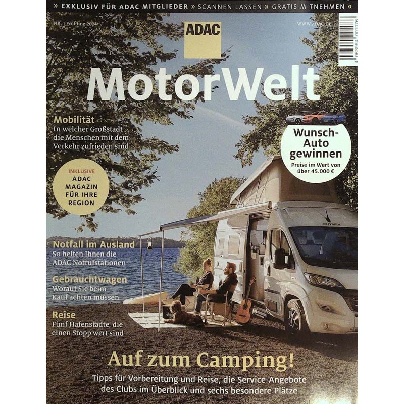 ADAC Motorwelt Nr. 1 Frühling 2024 - Auf zum Camping!