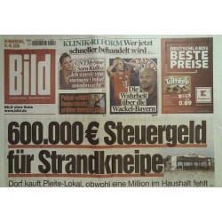 Bildzeitung Donnerstag, 15 Oktober 2026 - 600.000 € Steuergeld