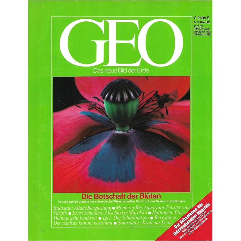 Geo Nr. 3 / März 1988 - Die Botschaft der Blüten