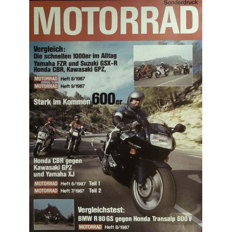 Motorrad Sonderdruck 1987 - Vergleich