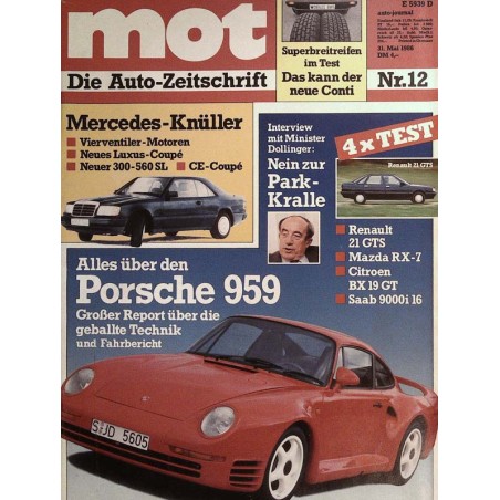 mot Nr. 12 / 31 Mai 1986 - Porsche 959