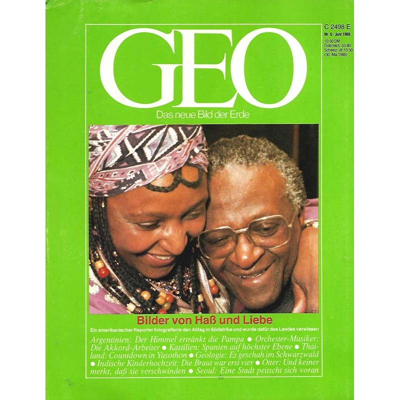 Geo Nr. 6 / Juni 1988 - Bilder von Haß und Liebe