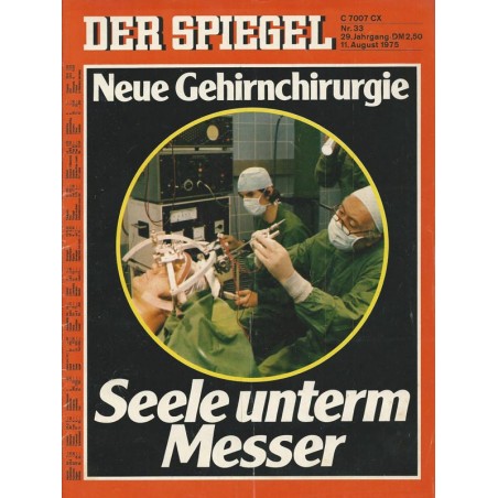 Der Spiegel Nr.33 / 11 August 1975 - Neue Gehirnchirurgie